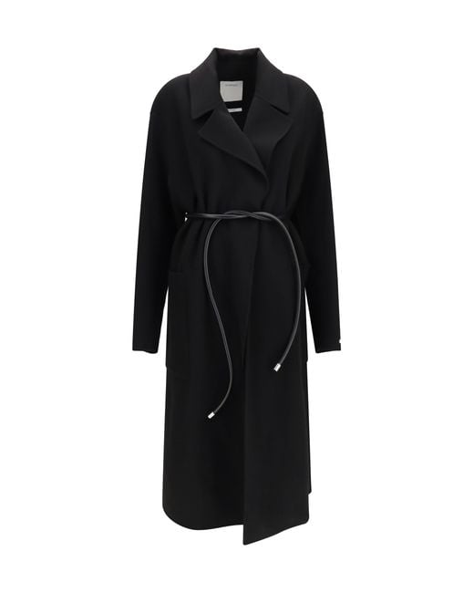 Max Mara Black Zannata Oversized Wool Coat