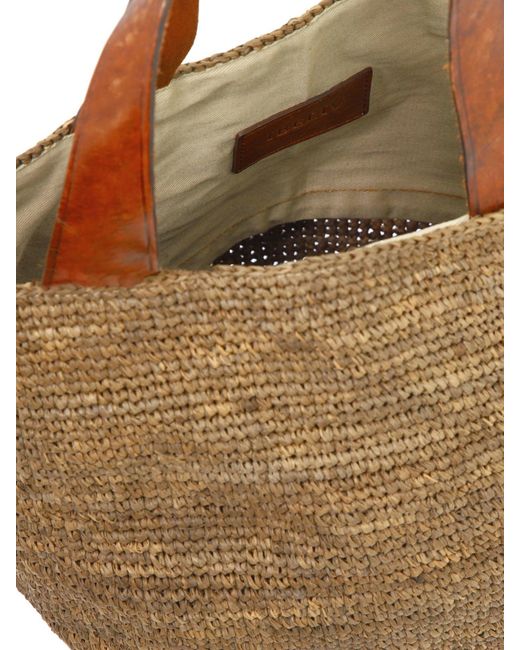 IBELIV Brown Mirozydark Tea Raffia Handbag