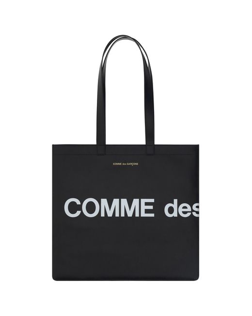 Comme des Garçons Black Calfskin Shoulder Shopping Bag for men