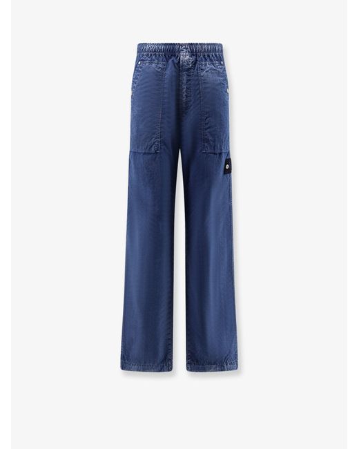 Men's Blue Nylon Trousers