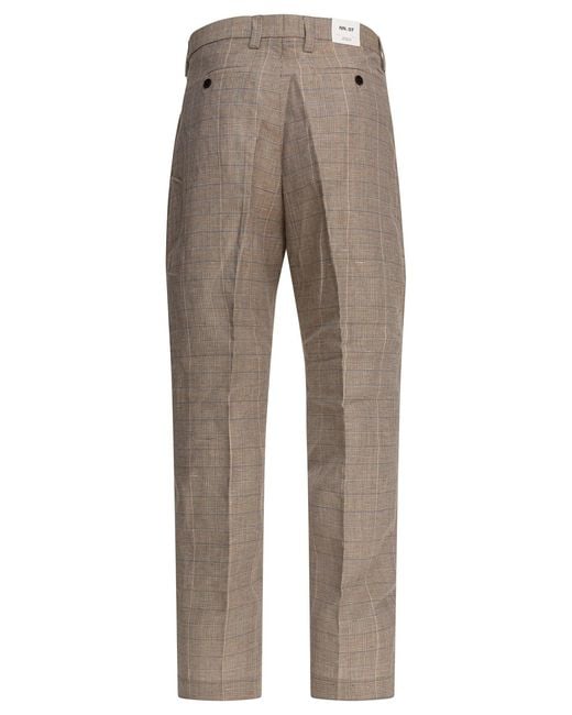 NN07 Gray Paw Trousers Brown for men