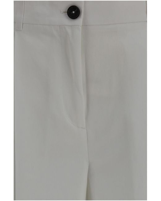 Totême Gray Tailored Cotton Pants