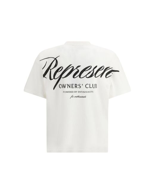 Represent White Cotton T-Shirt for men
