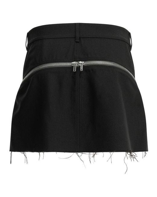 Rick Owens Black Bolan Banana Miniskirt