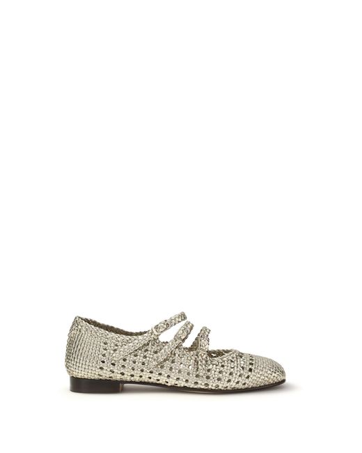 CAREL PARIS White Ballerina Flats Ariana