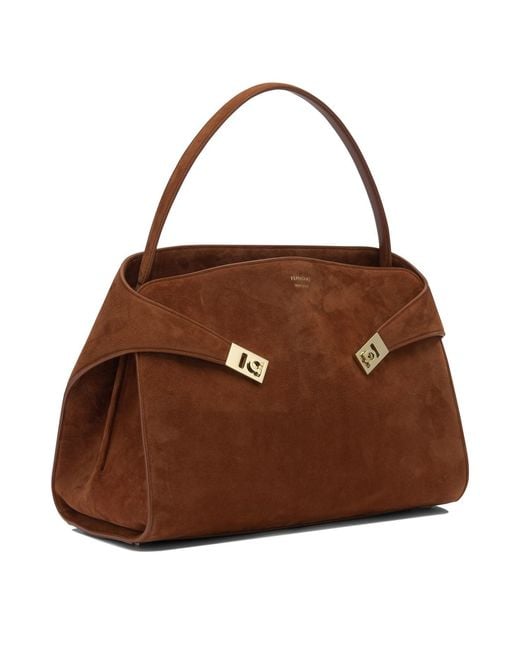Ferragamo Brown Shoulder Bags Orange