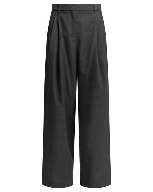 Max Mara Gray Tailored Wool Pants