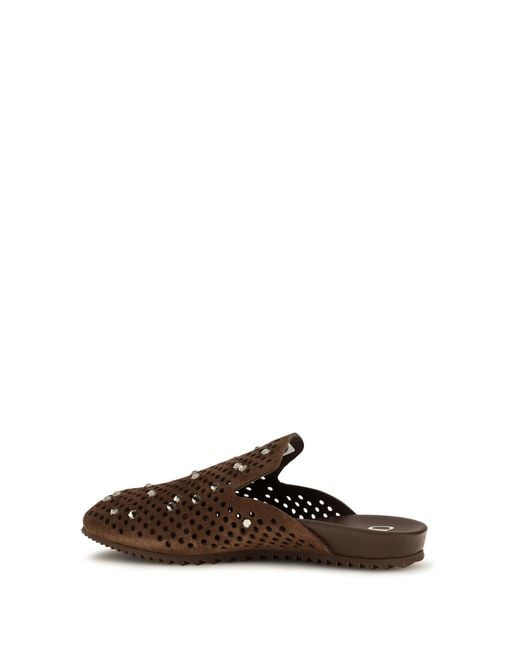 Pedro Garcia Brown Braidy Mules Chestnut Castoro-Greige