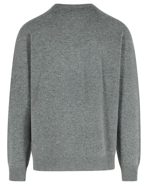 Jil Sander Gray Cashmere Wool Sweater for men