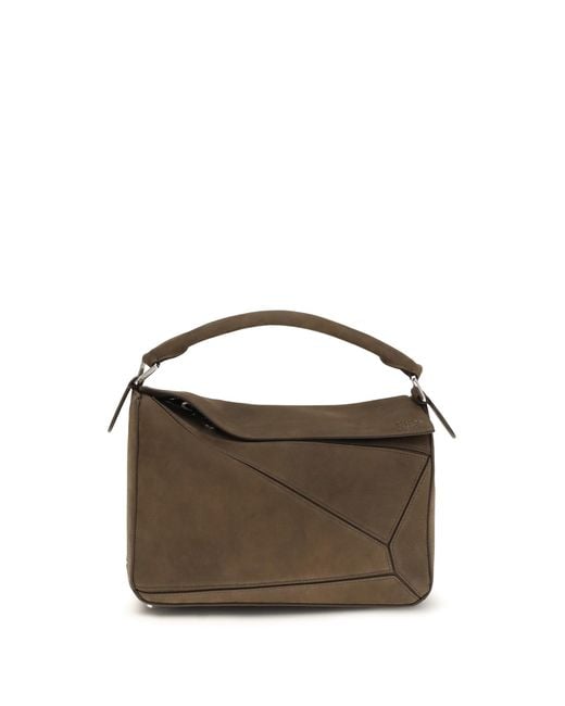 Loewe Brown Featherlight Puzzle Small Bag