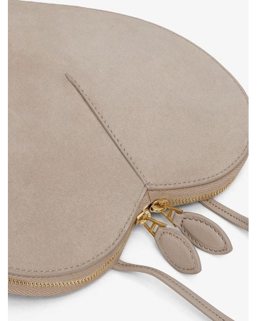 Alaïa White Le Coeur Suede And Leather Crossbody Bag