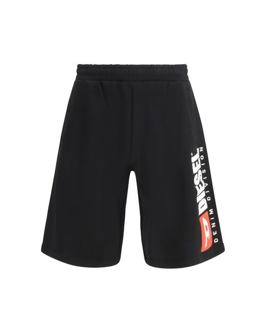 DIESEL White P-Crow-Div Track Shorts for men