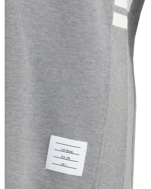Thom Browne Gray Cotton T-Shirt for men