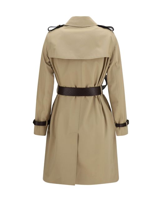 Burberry Natural Kensington Midi Leather Trench
