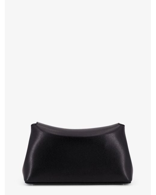 Totême  White Mini T-Lock Leather Clutch