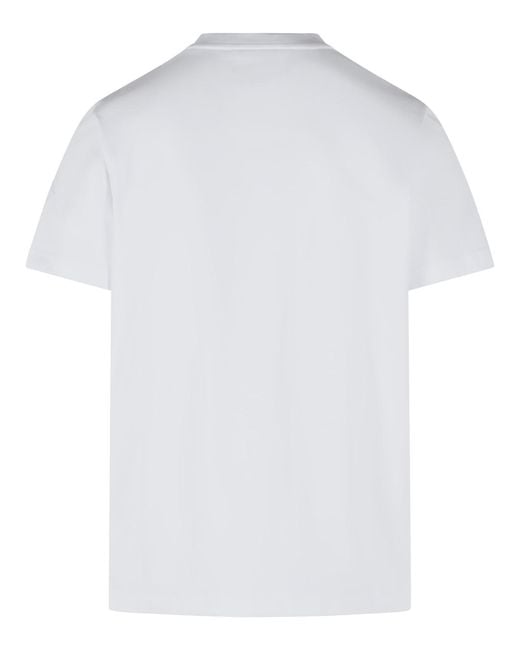 Moncler White Cotton T-Shirt for men