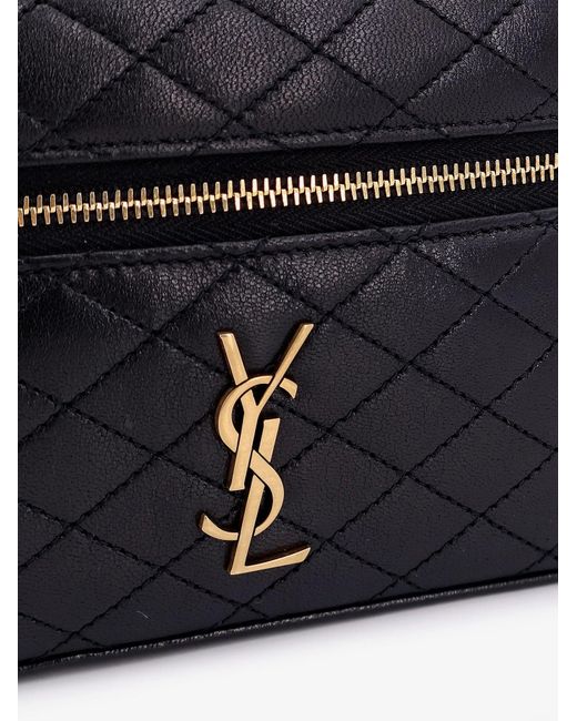 Saint Laurent Blue Gaby Vanity Leather Crossbody Bag