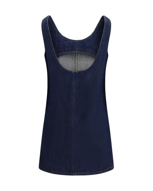 AMI Blue A-Line Dress