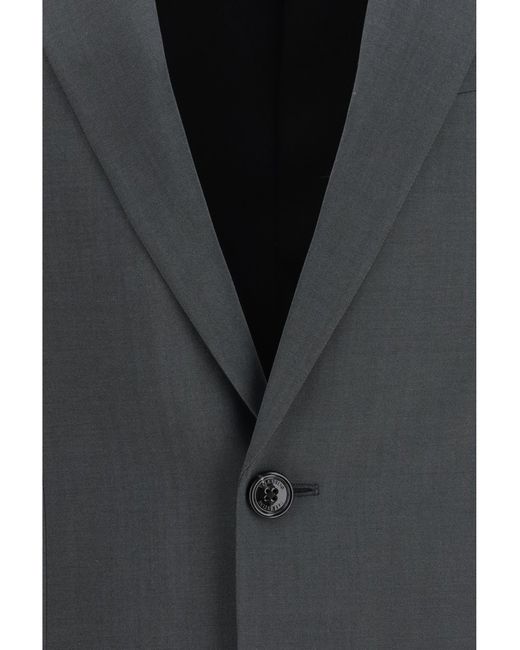 Valentino Black Jacket Single-Breasted Wool-Mohair for men