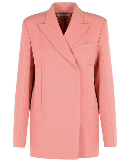 Sportmax Pink 'Esule' Straight Blazer