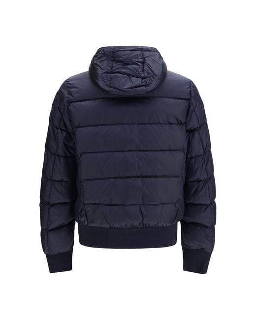 Parajumpers Blue Puffer Jacket Pharrel With Hood for men