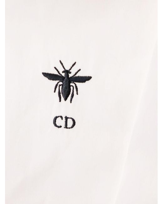 Dior White Dior Shirt With Oblique Closure