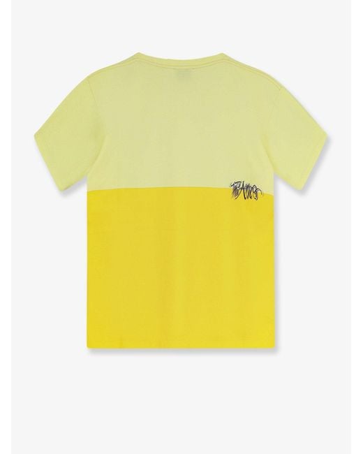 The Attico Yellow Cotton T-Shirt With Front Logo Print