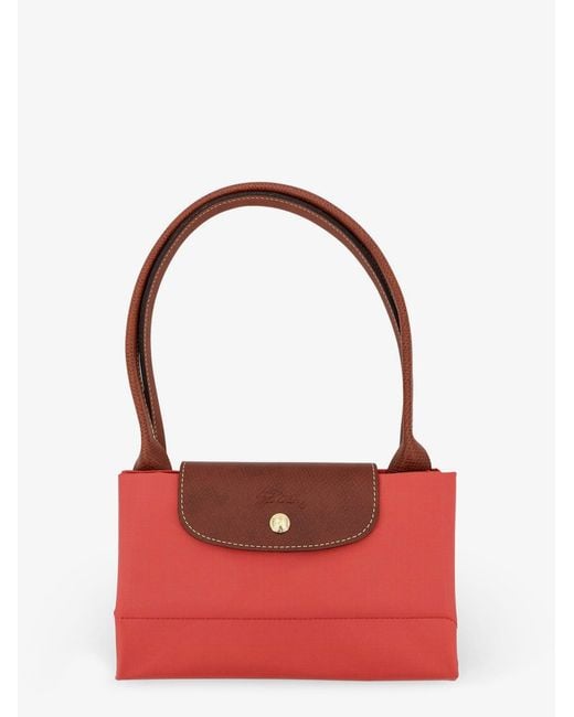 Longchamp Red Le Pliage Nylon Shoulder Bag