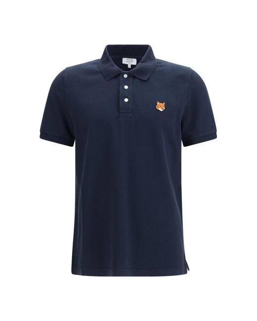 Maison Kitsuné Blue Fox Head Polo Classic for men