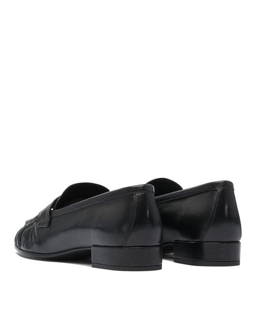 Prada Black Leather Loafers