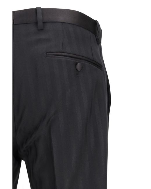Dolce & Gabbana Blue Striped Pants for men