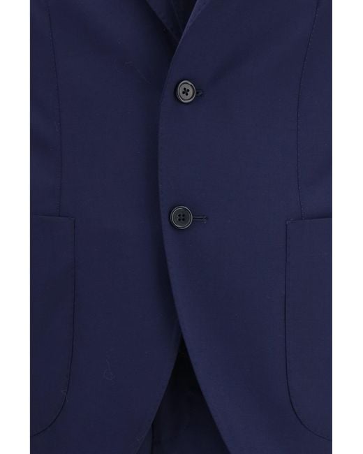Gi Capri Blue Suit Single-Breasted Virgin Wool for men