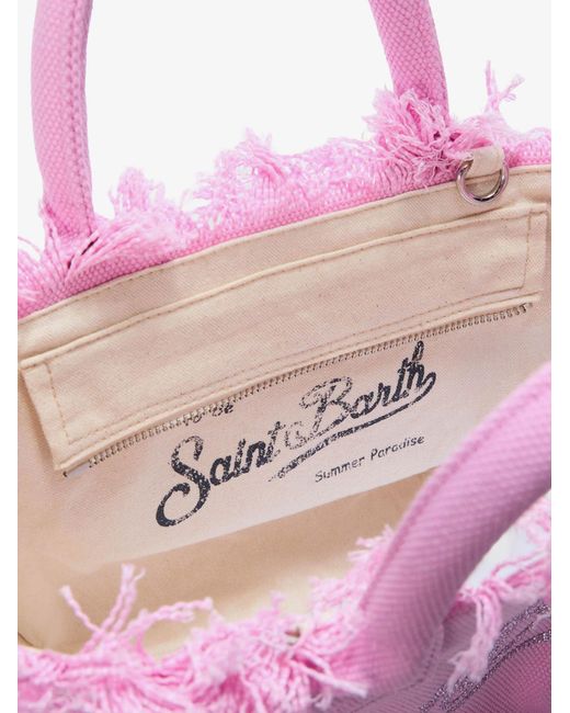 Mc2 Saint Barth Pink Colette Canvas Shoulder Bag