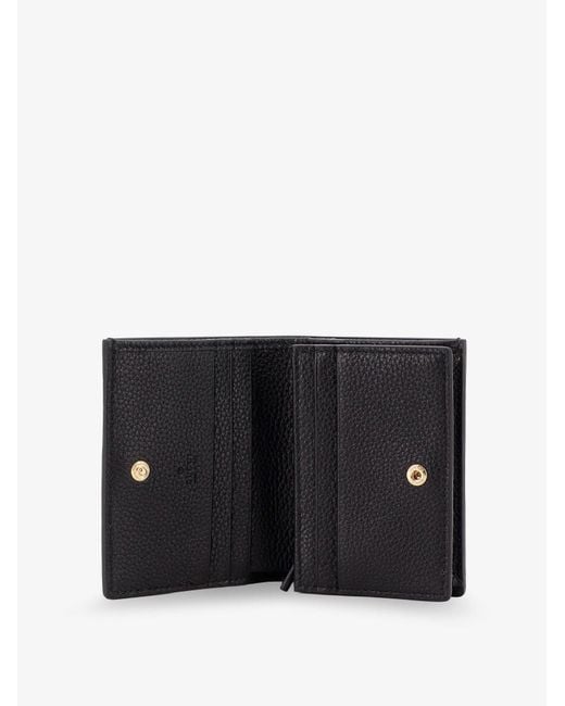 Gucci White Mini Wallet Leather And Gg Supreme Fabric Card Holder