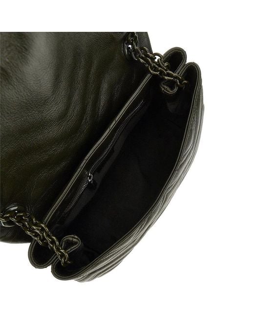 Gucci Green Matelassé Leather Medium 'Gg Marmont' Bag