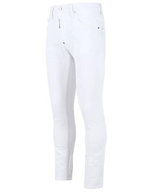 DSquared² White Cotton Jeans for men
