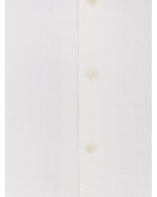 Mc2 Saint Barth White Shirt Linen for men