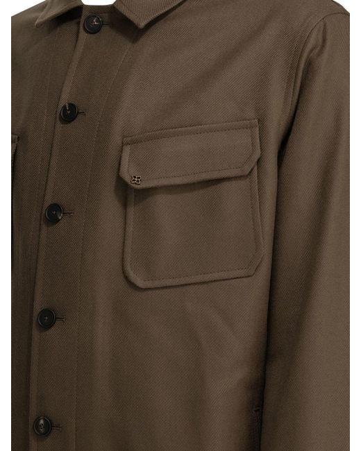 Tagliatore Green "Tempest" Overshirt Jacket for men
