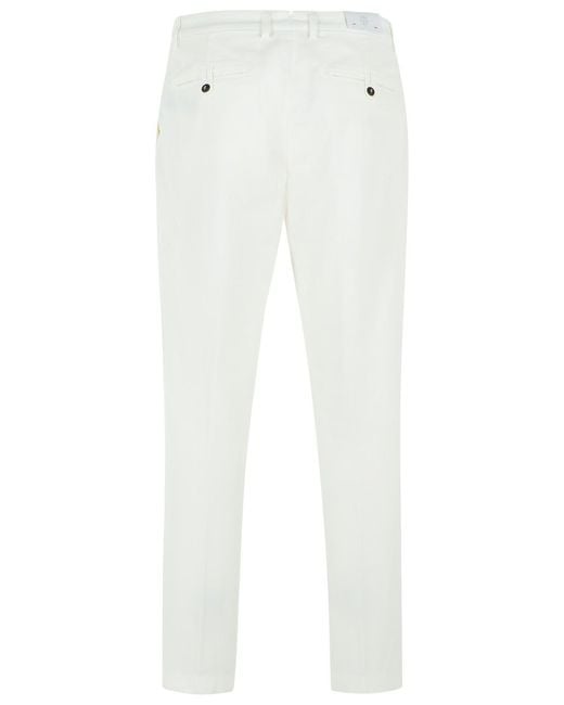 Eleventy White Cotton Pants for men
