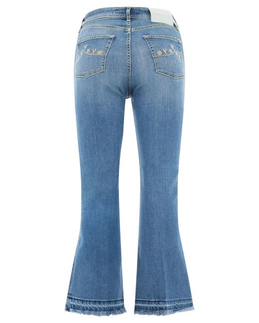 Jacob Cohen Blue "Victoria Crop" Jeans