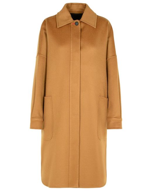 Max Mara Orange 'Baruffa' Cashmere Coat