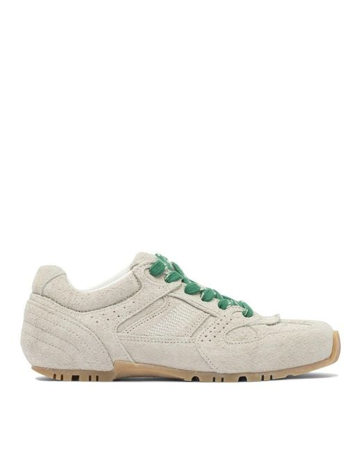 Alohas White Tb.56 Suede Fuzzy Light Leather Sneakers