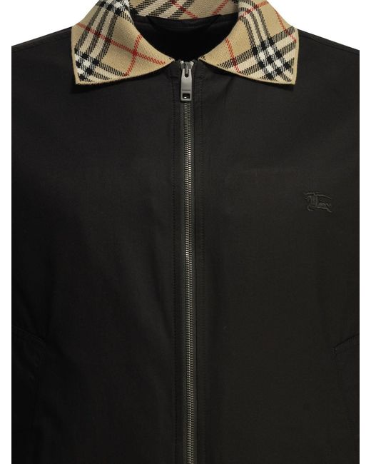 Burberry Black Harrington Glenfields Jacket for men