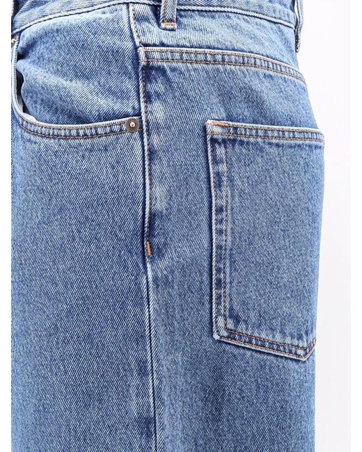 Loewe Blue Anagram Baggy Jeans With Embroidery On The Front for men