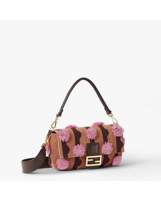 Fendi Red "Baguette" Crossbody Bag