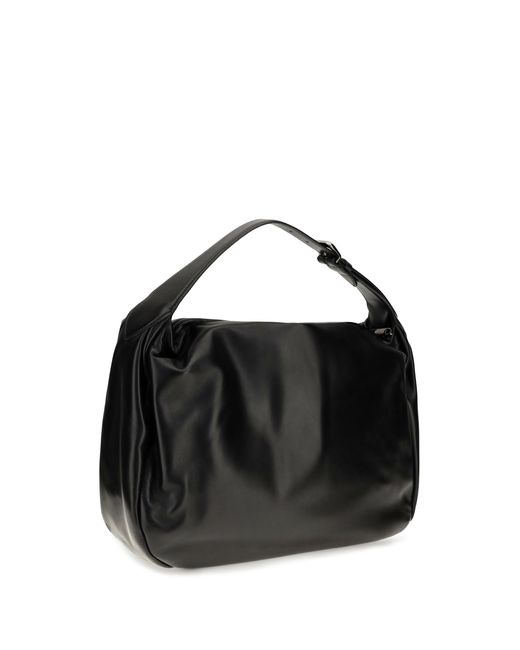 Brunello Cucinelli Black Boule Nappa Leather Shoulder Bag