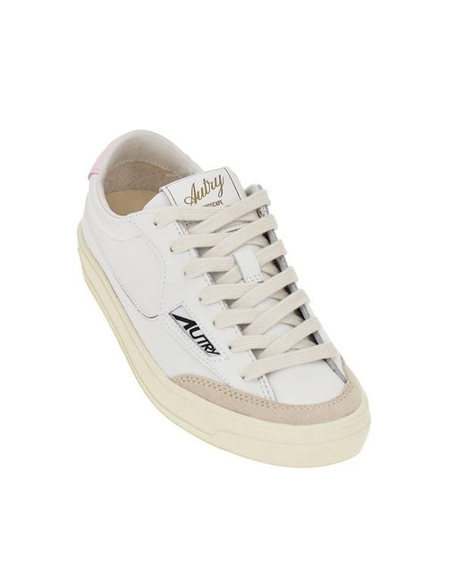 Autry White Windscape Low Leather Sneakers