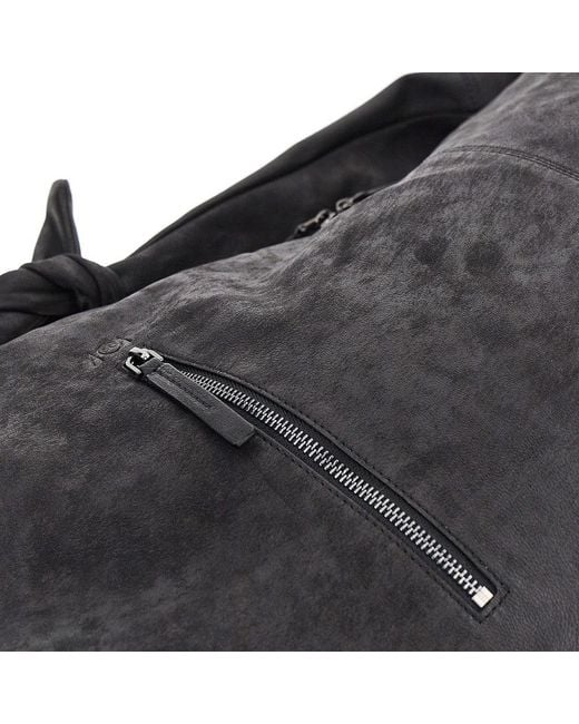 AUTENTICA 504 Black Nappa Leather Large 'Adara' Bag