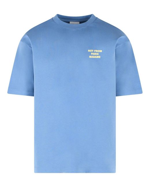 Drole de Monsieur Blue Light Cotton Polo Shirt for men