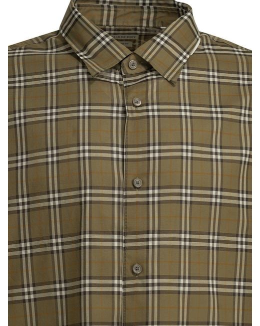 Burberry Green Radmar Check Casual Shirt for men
